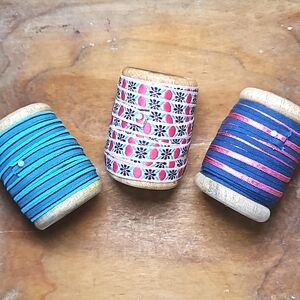 Sundance Catalog - Set of 3 Wooden Spools of Ribbon